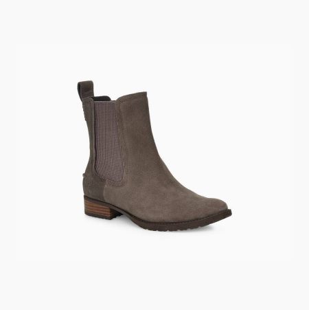 UGG Hillhurst II Brown Chelsea Boots for Women (JGWA65948)